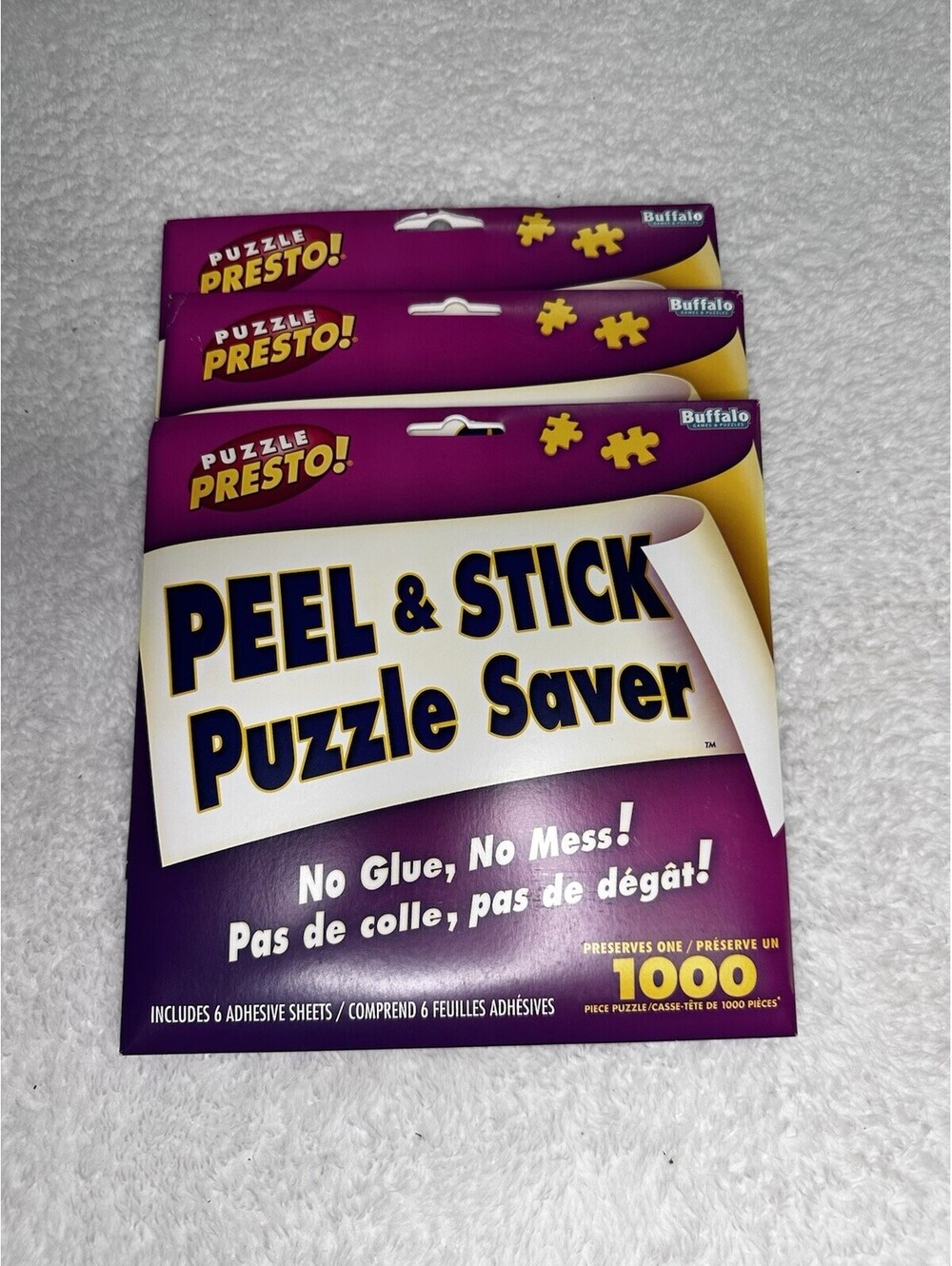 Puzzle Presto! Peel & Stick Puzzle Saver Sheets - Buffalo Games (3 Pack)